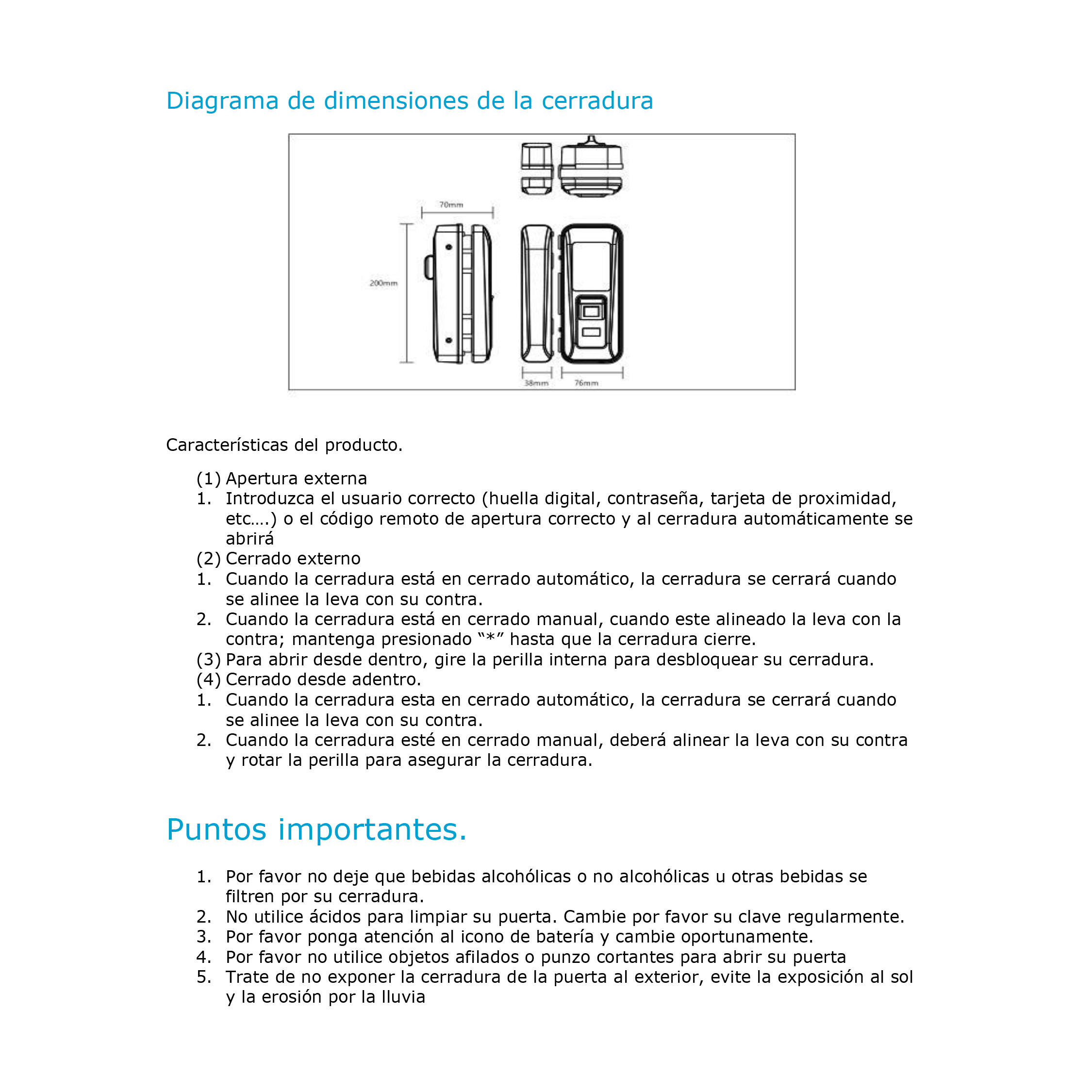 Cerrojo Digital BRK 3550