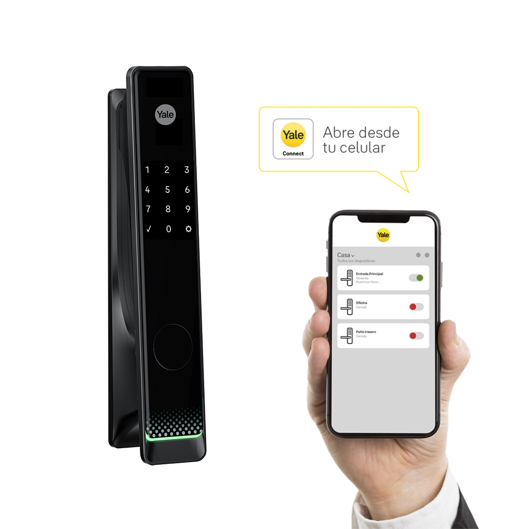 Cerradura Digital de Embutir Gemini Mesi + kit yale connect