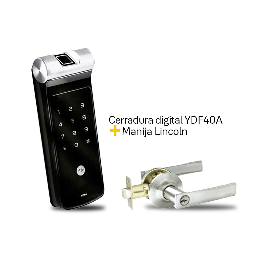 Cerradura digital YDF40A + Manija Lincoln
