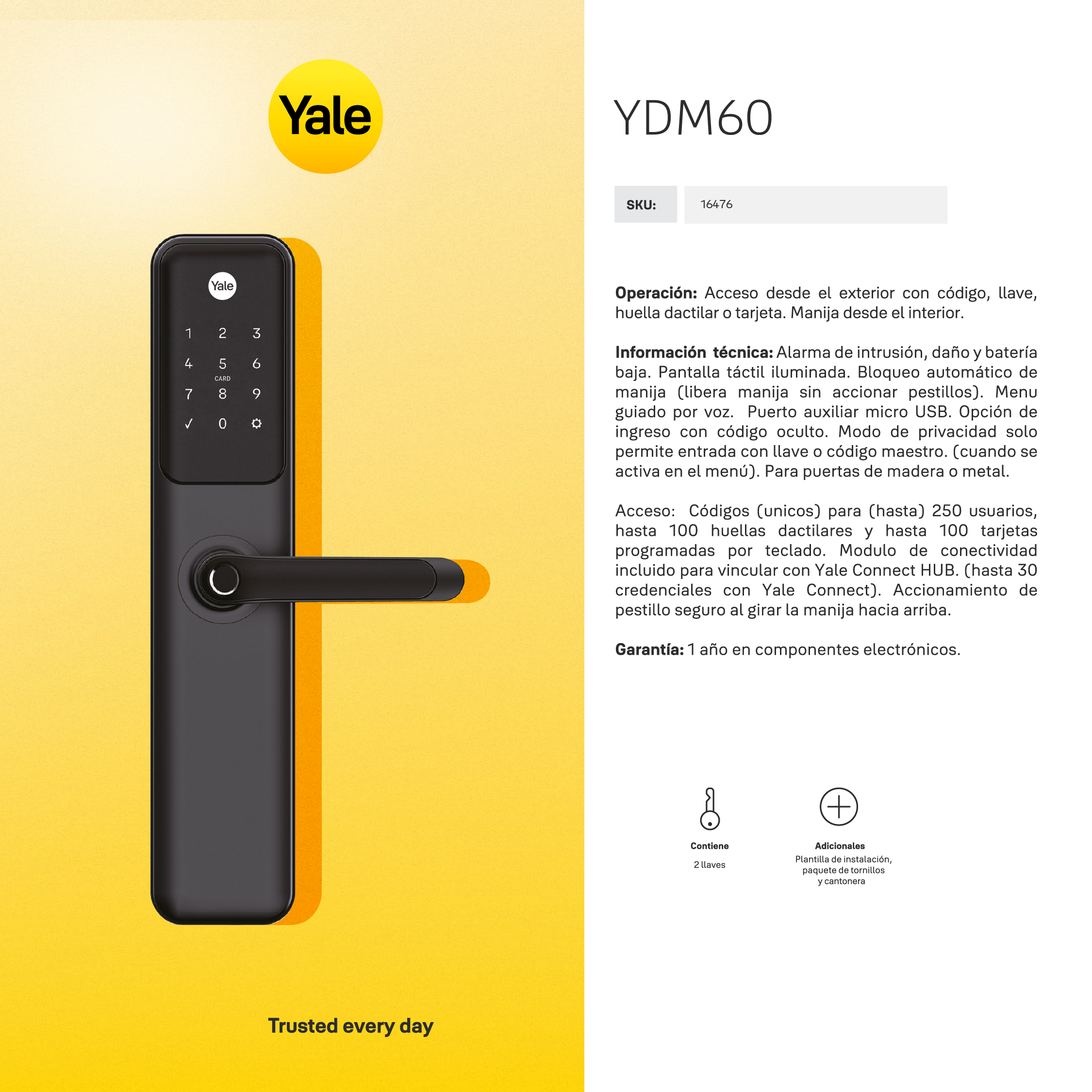 Cerradura Digital YDM60