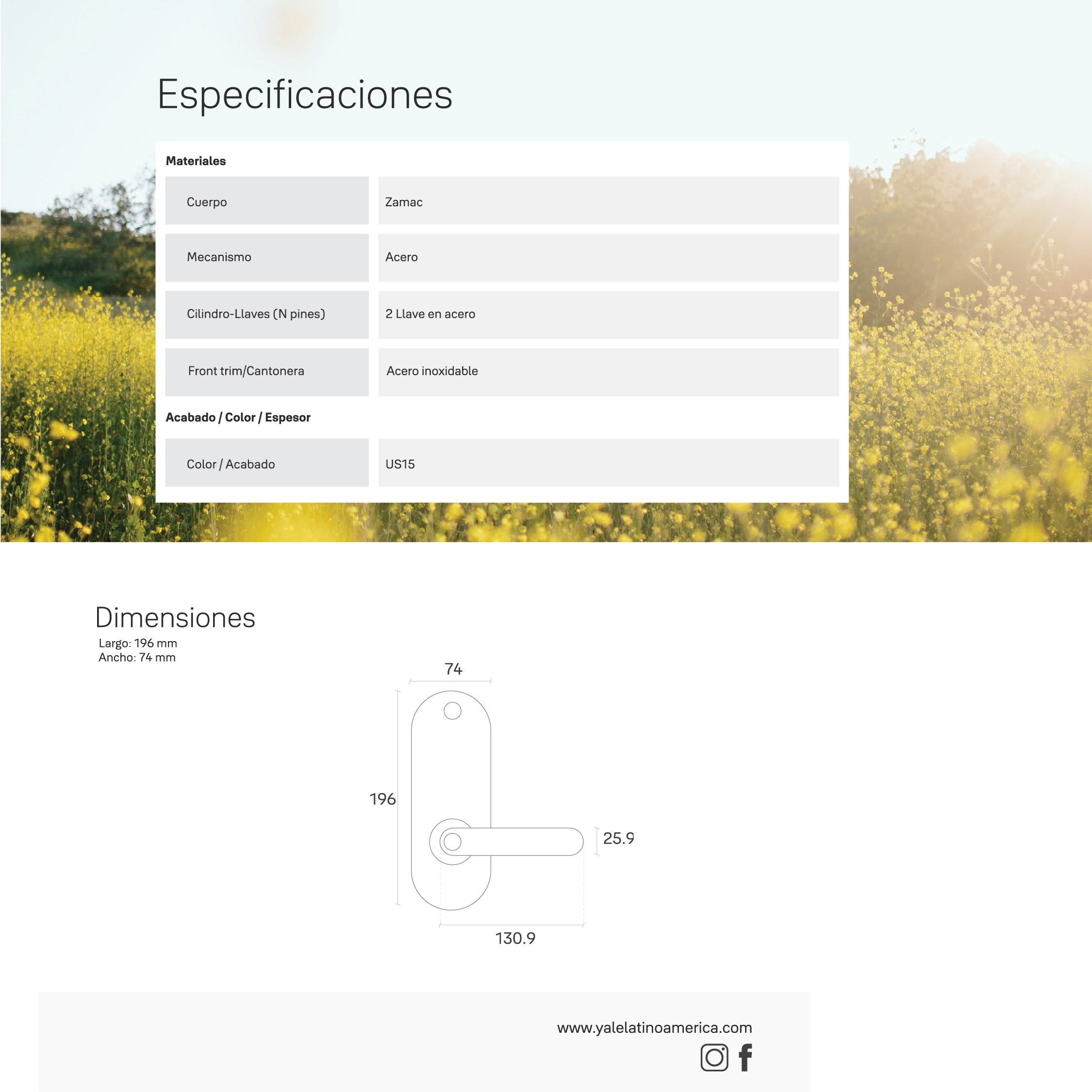 Cerrojo Digital YMC420D + Módulo para abrir desde el celular