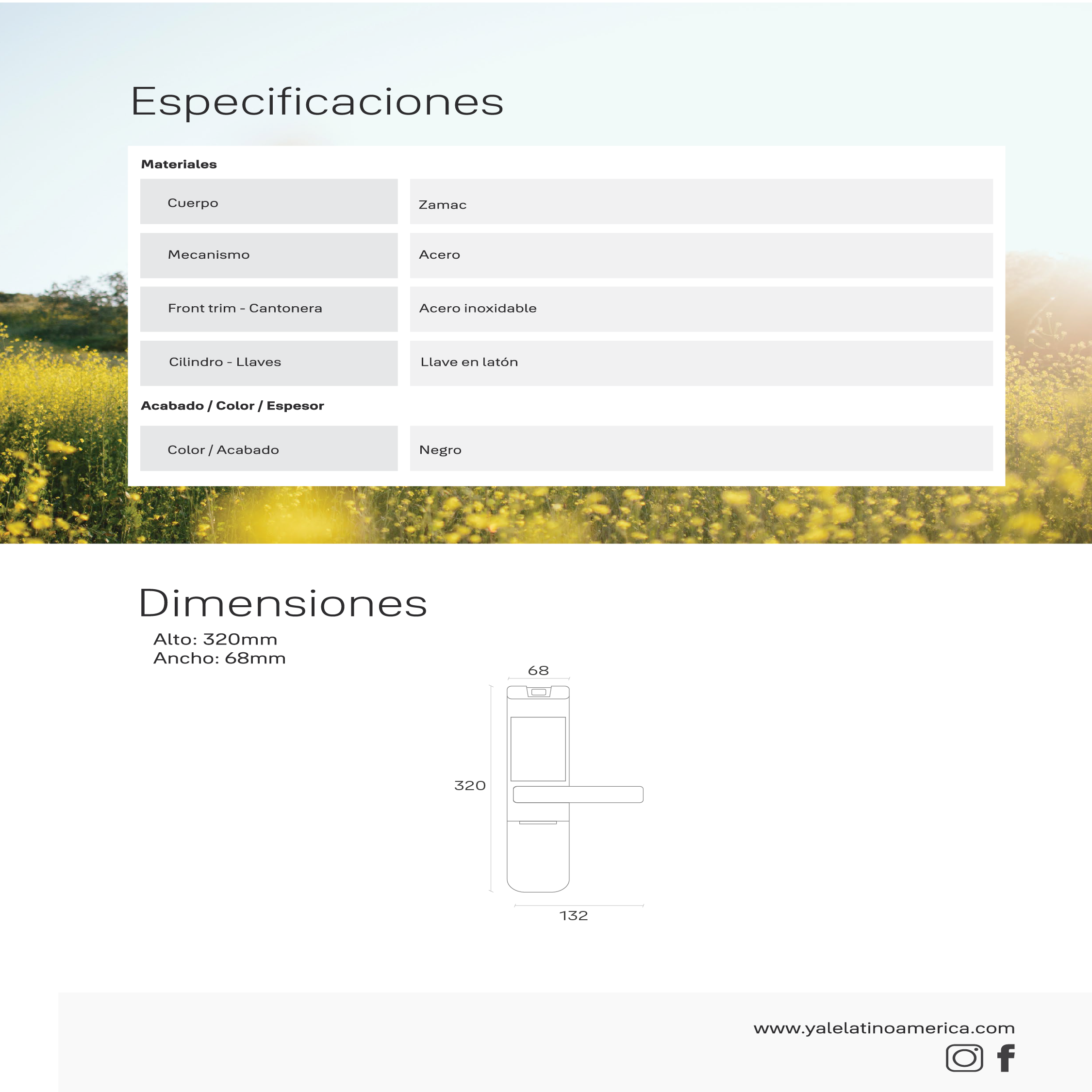 Cerradura digital YMF40A + Kit Yale Connect