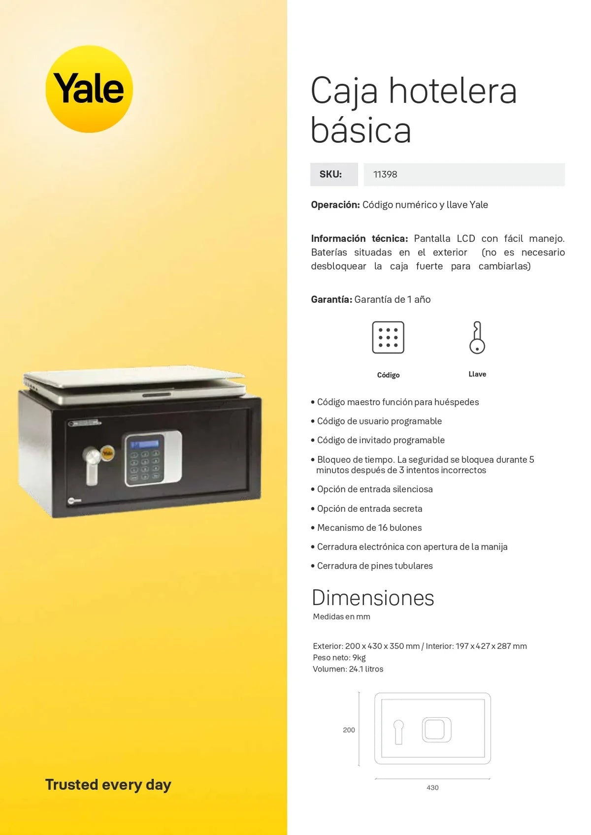 Caja Fuerte Hotelera Básica**
