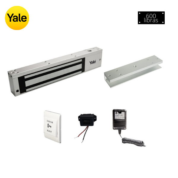Kit Electroimán 600 libras + Soporte U + Botón