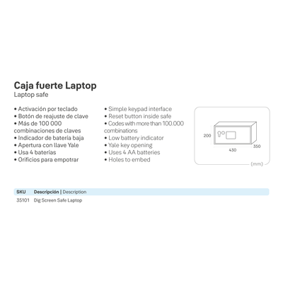Caja Fuerte Laptop**