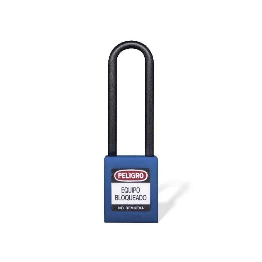 Candado Gancho Largo Nylon Azul B