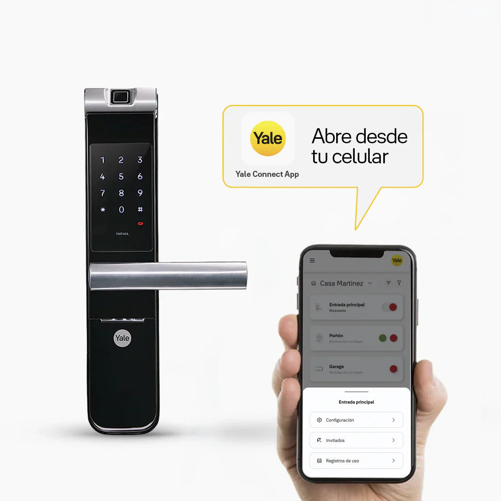 Cerradura digital YMF40A + kit apertura con celular*
