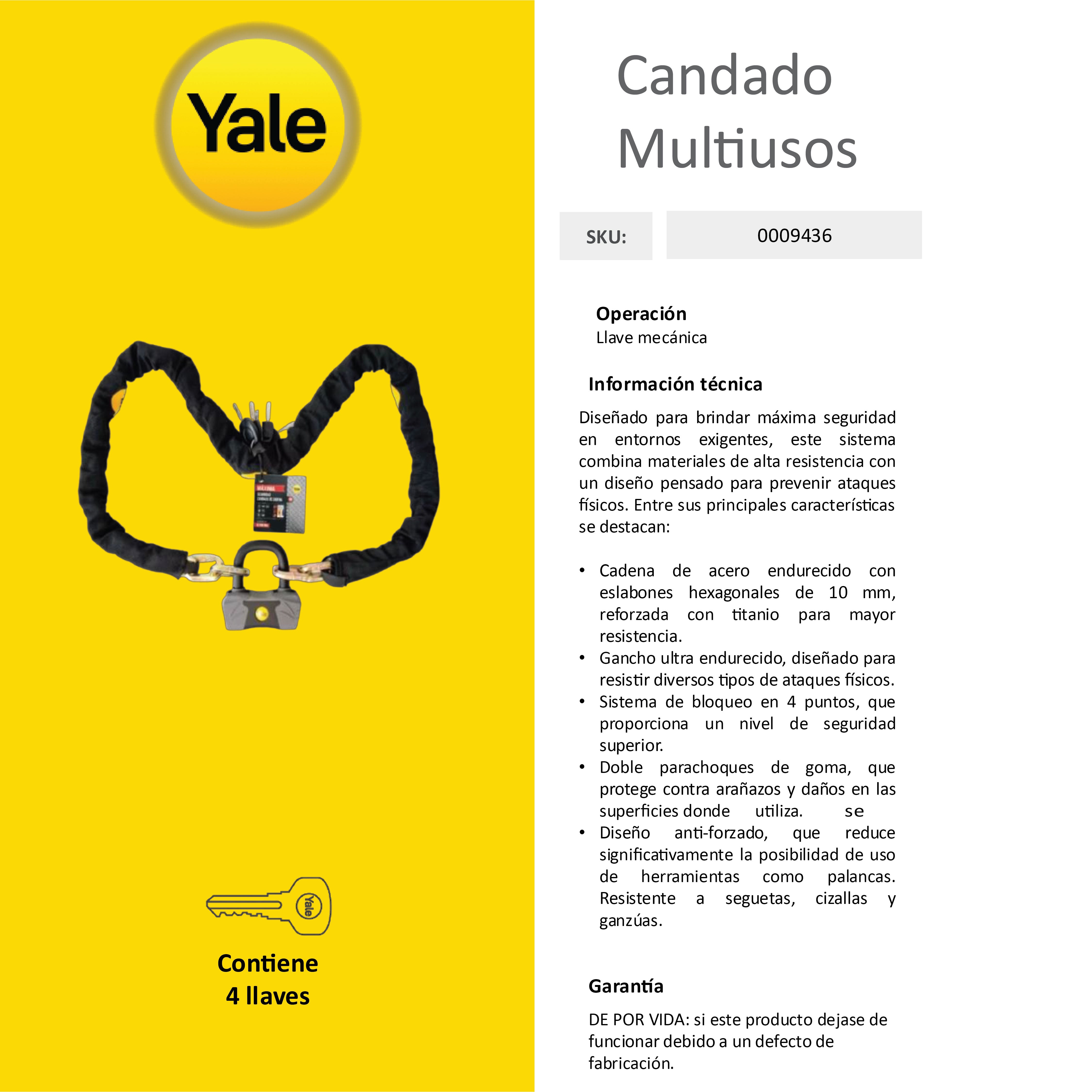 Cadena en Acero con Candado YCL3-10-110