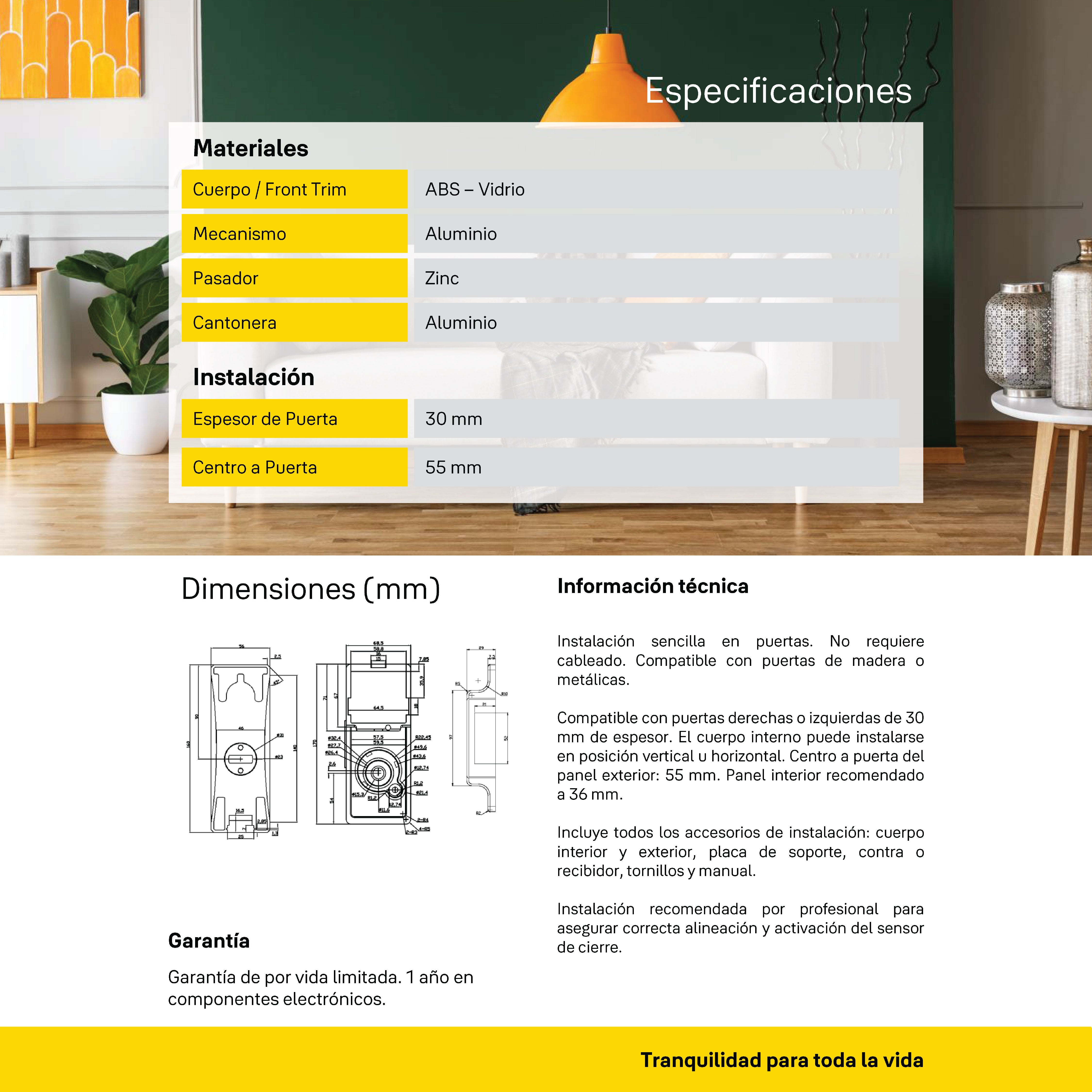 Cerradura Sobreponer Digital Nira