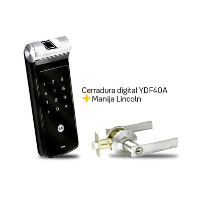 Cerradura digital YDF40A + Manija Lincoln