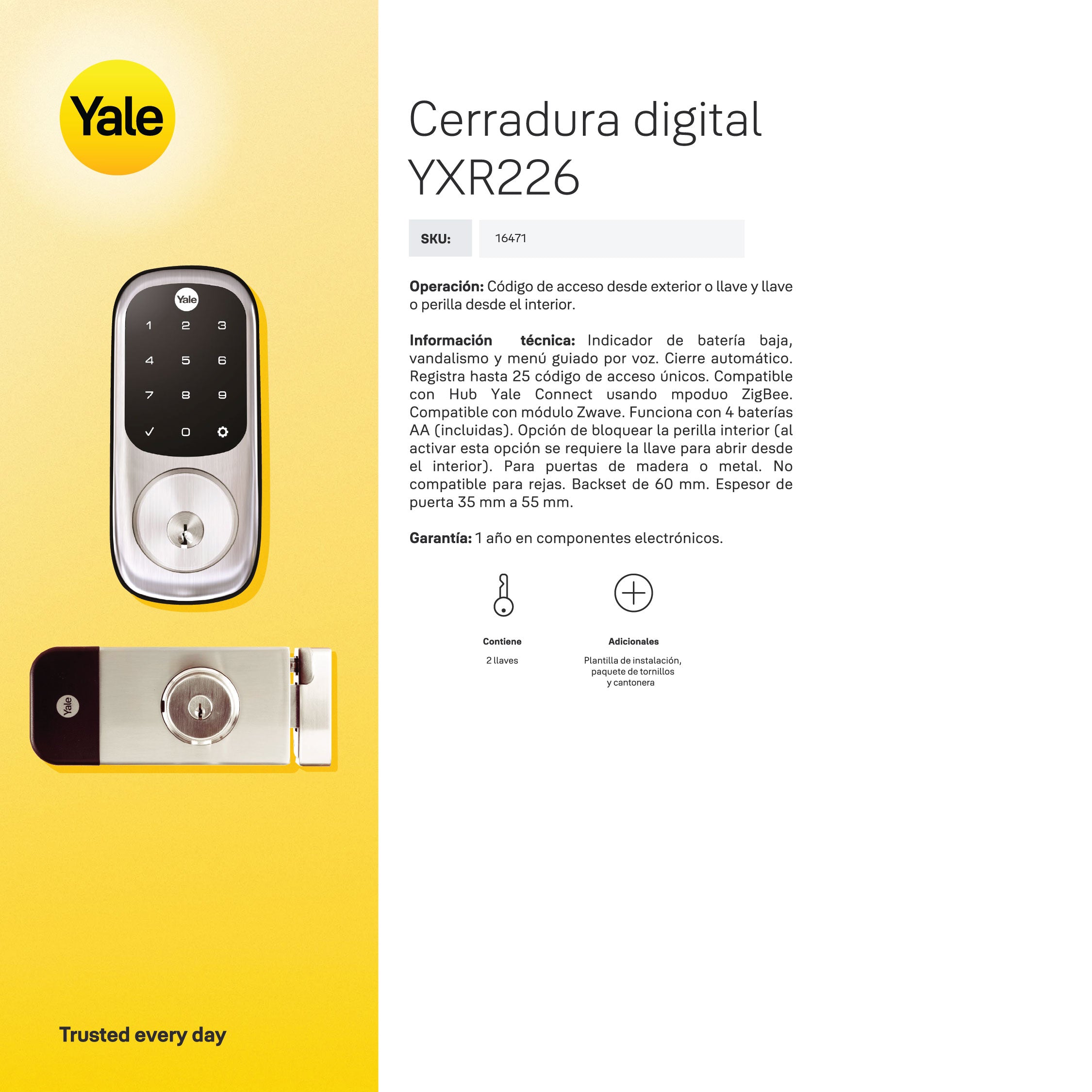 Cerrojo Digital YXR226