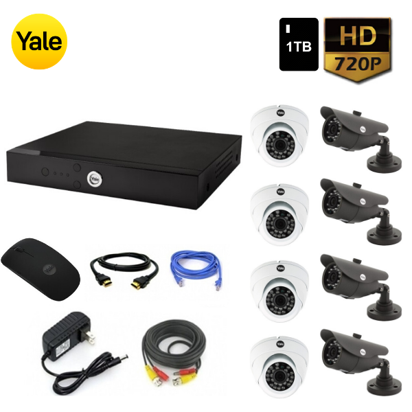 Kit CCTV 8 Cámaras de Seguridad + DVR - Tienda Oficial Yale Perú PERÚ